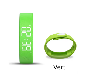 Bracelet montre intelligent numérique - Réveillez-vous en douceur et en silence