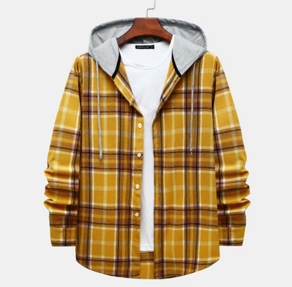 Chemise à capuche zippée doublée de flanelle polaire