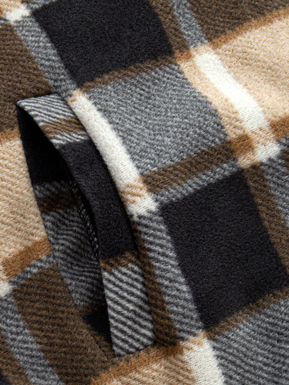 Chemise à capuche zippée doublée de flanelle polaire