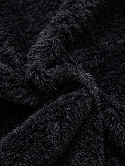 Chemise à capuche zippée doublée de flanelle polaire