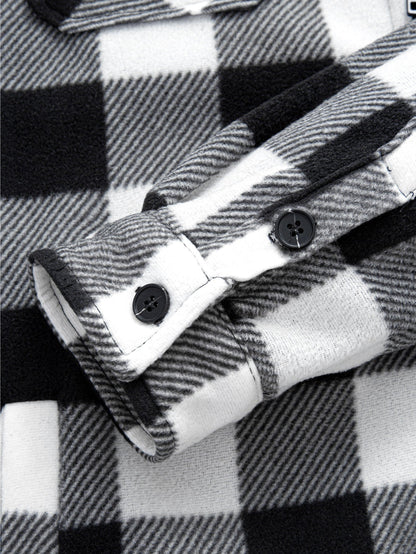 Chemise à capuche zippée doublée de flanelle polaire