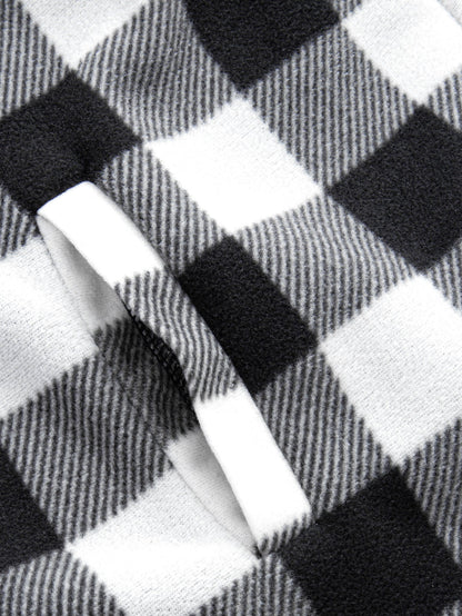 Chemise à capuche zippée doublée de flanelle polaire