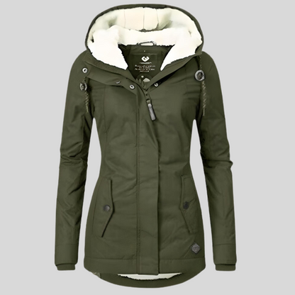 Parka d'hiver à capuche fourrée