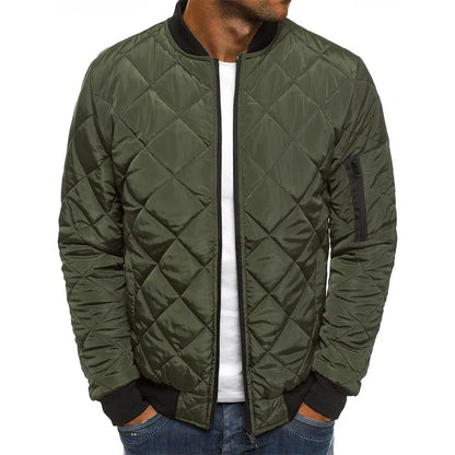 Veste de mi-saison à motifs losanges matelassés