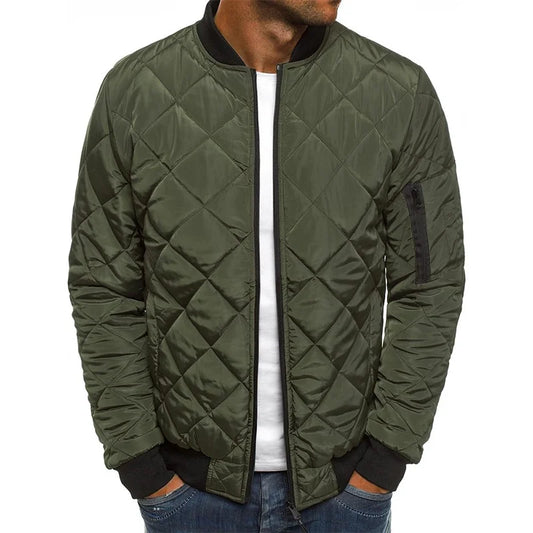 Veste de mi-saison à motifs losanges matelassés