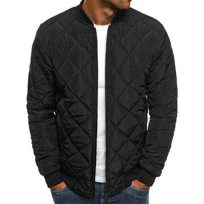 Veste de mi-saison à motifs losanges matelassés