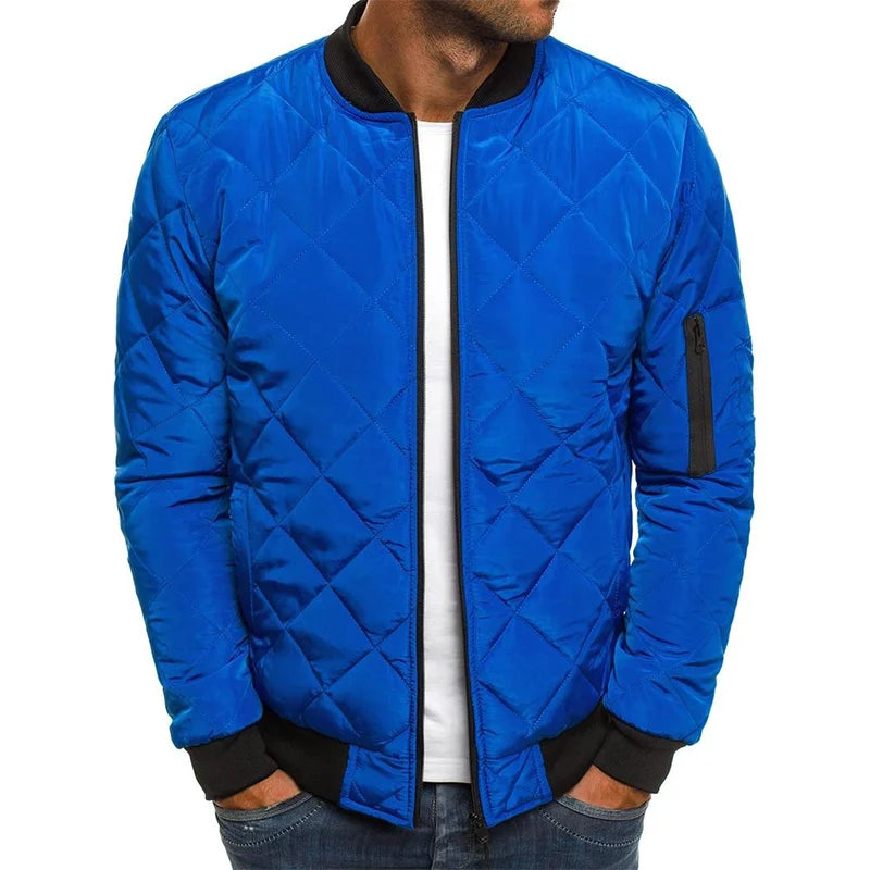 Veste de mi-saison à motifs losanges matelassés