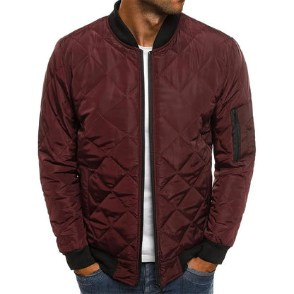 Veste de mi-saison à motifs losanges matelassés