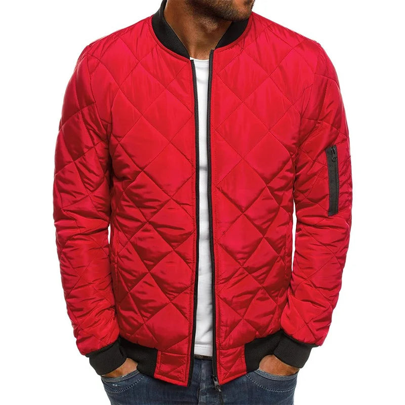 Veste de mi-saison à motifs losanges matelassés